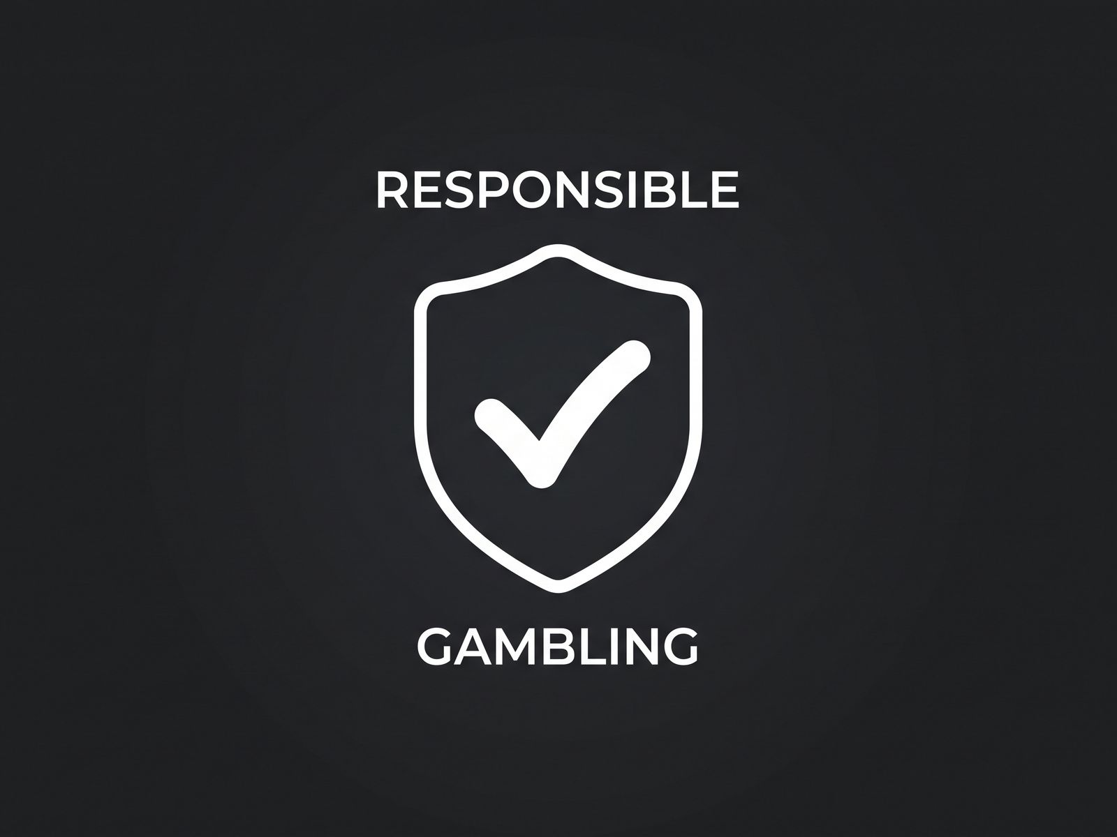 Responsible gambling shield icon badge