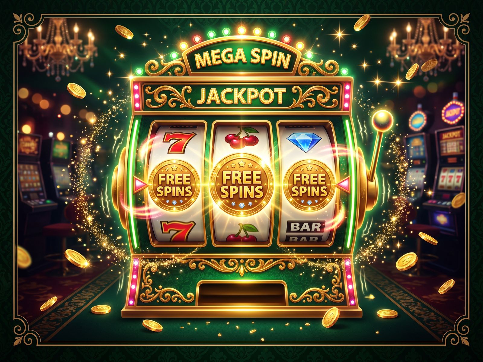 Gokkast met gratis spins en draaiende rollen